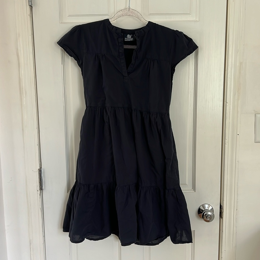 Madison Mathews Navy A-Line dress